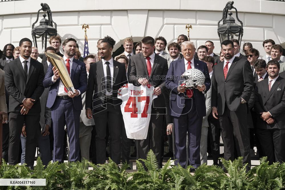 President Trumpwith the College Football National Champions Ohio State University
