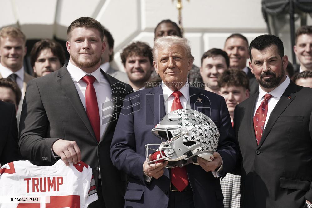 President Trumpwith the College Football National Champions Ohio State University