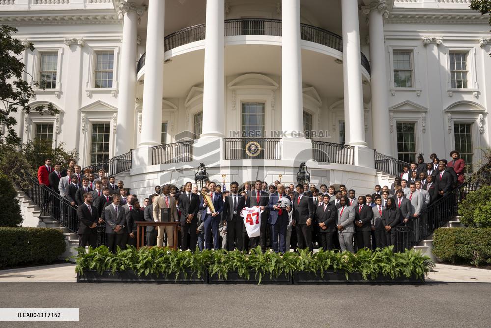 President Trumpwith the College Football National Champions Ohio State University