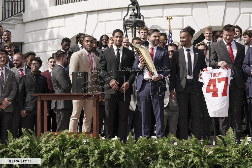 President Trumpwith the College Football National Champions Ohio State University