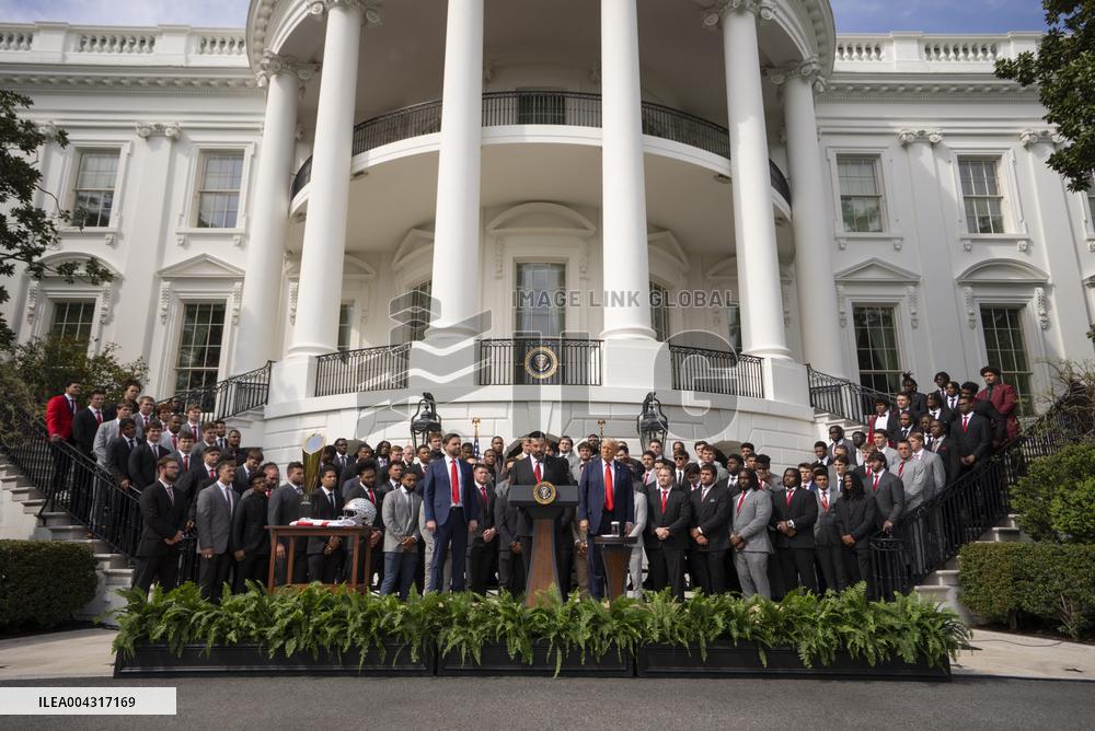 President Trumpwith the College Football National Champions Ohio State University