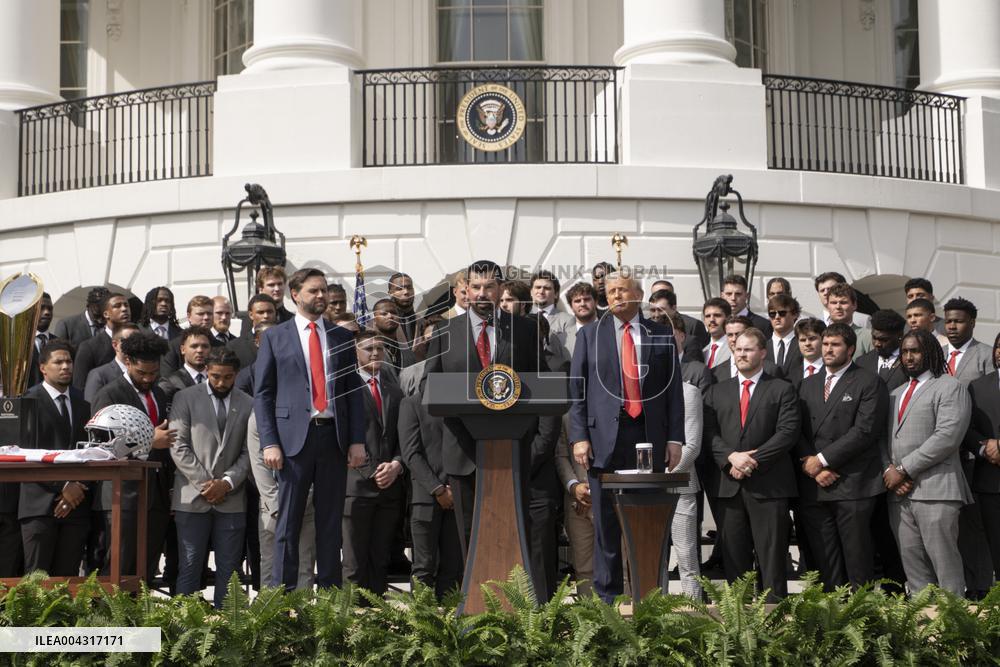 President Trumpwith the College Football National Champions Ohio State University