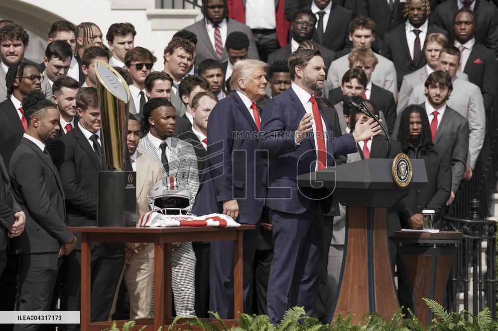 President Trumpwith the College Football National Champions Ohio State University
