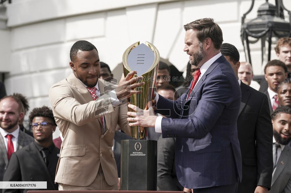 President Trumpwith the College Football National Champions Ohio State University