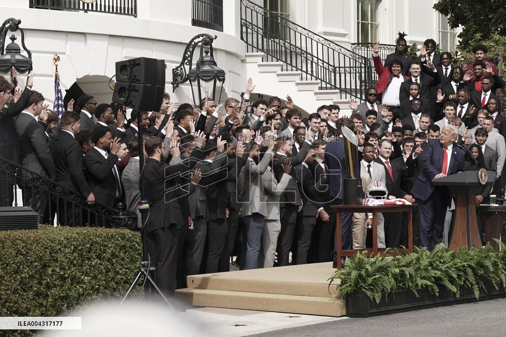 President Trumpwith the College Football National Champions Ohio State University