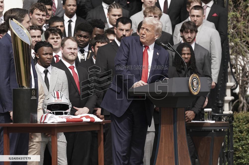 President Trumpwith the College Football National Champions Ohio State University