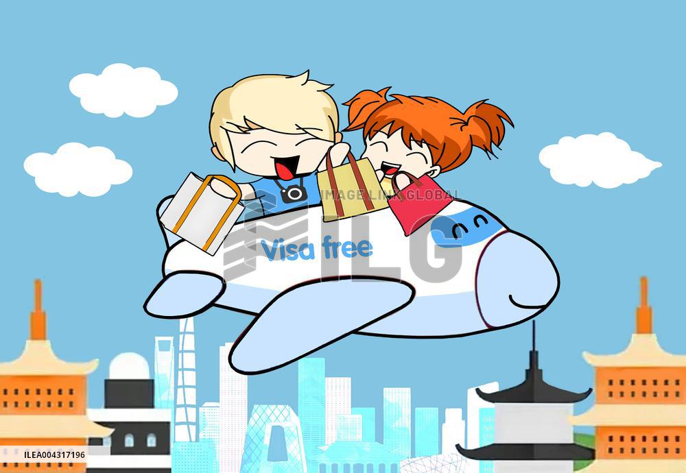 Illustration Peak Tourism in China