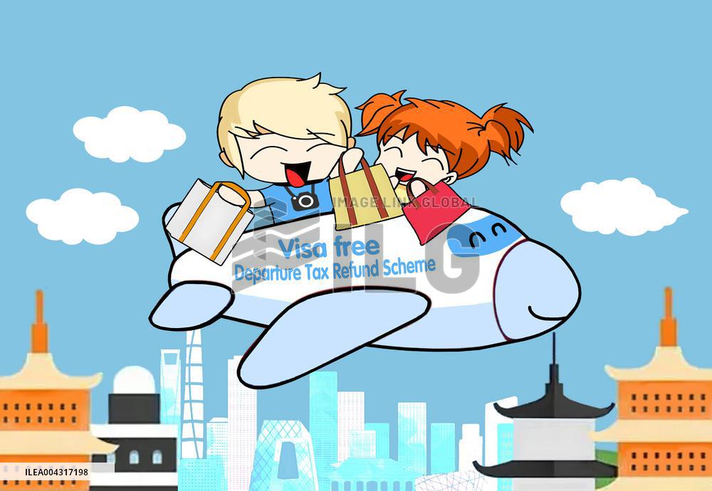Illustration Peak Tourism in China