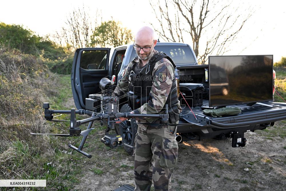 Gendarmes On Mission To Secure The Calais Coastline