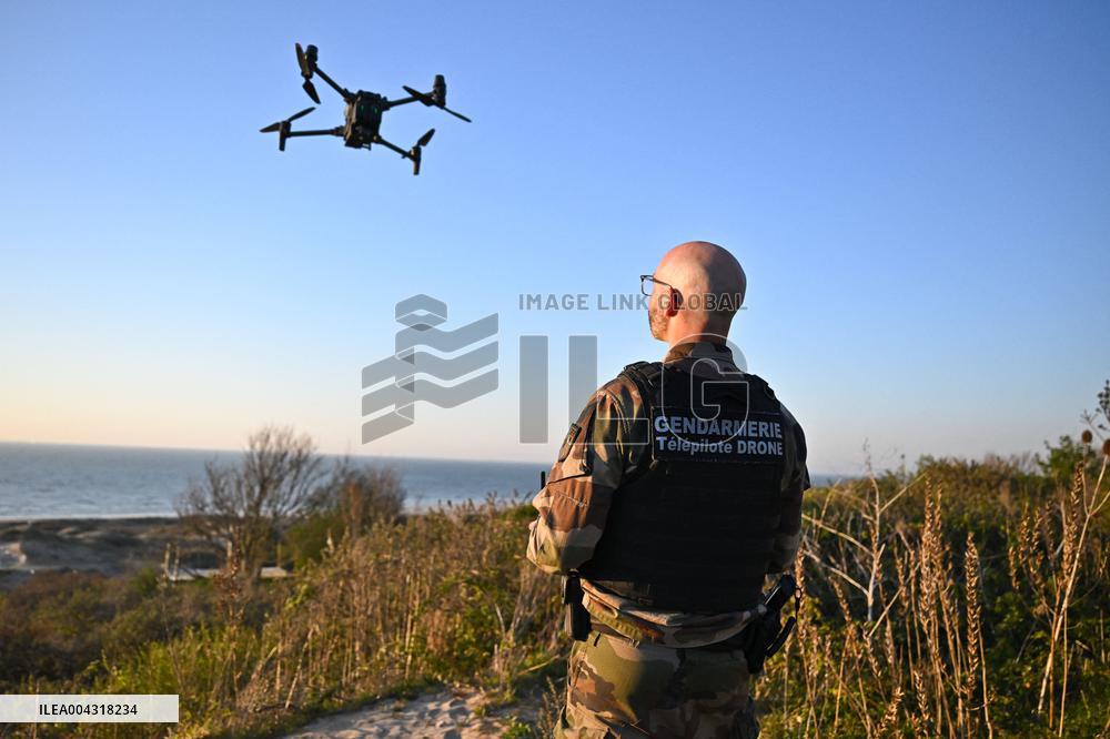 Gendarmes On Mission To Secure The Calais Coastline