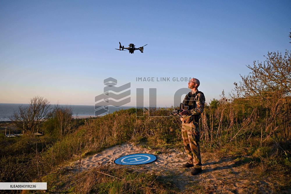 Gendarmes On Mission To Secure The Calais Coastline