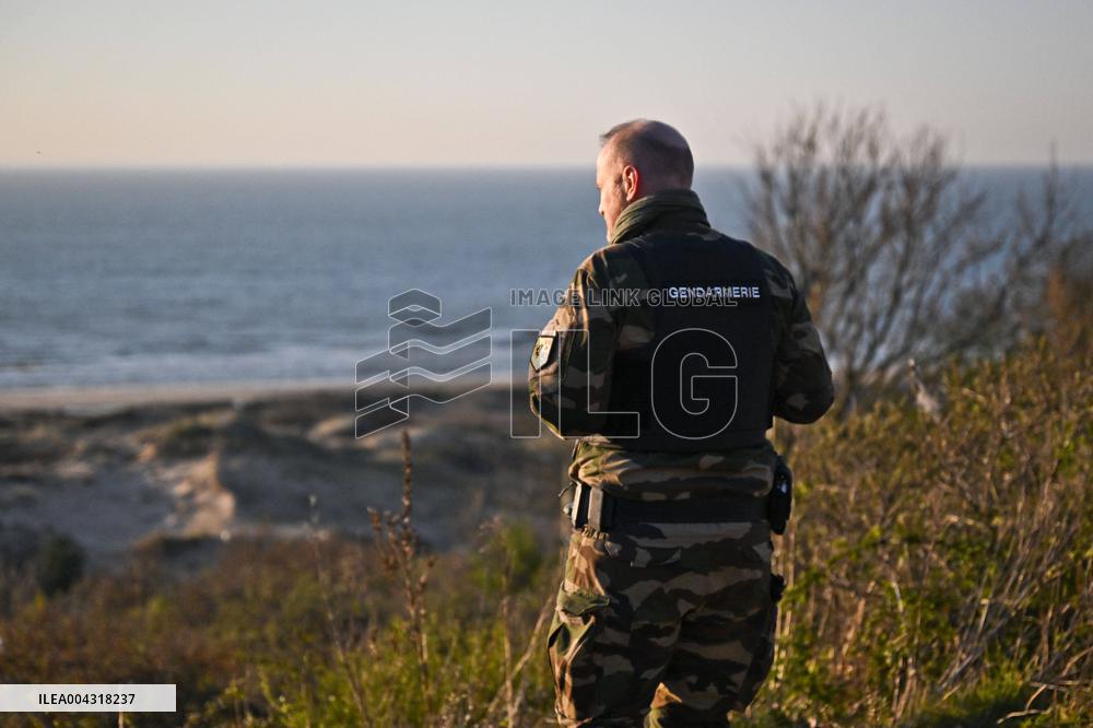 Gendarmes On Mission To Secure The Calais Coastline