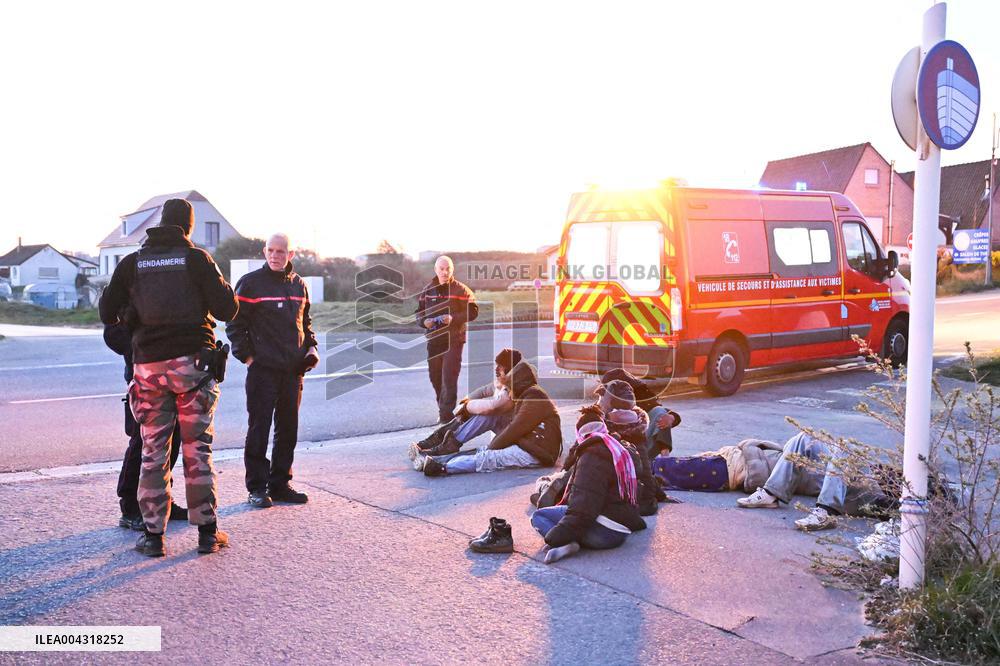 Gendarmes On Mission To Secure The Calais Coastline