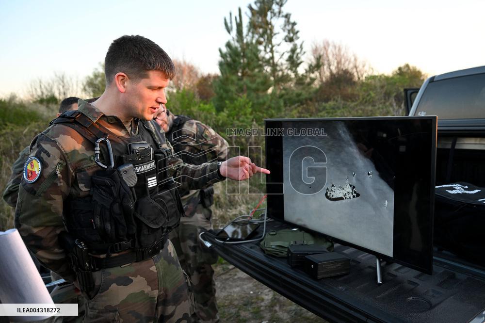 Gendarmes On Mission To Secure The Calais Coastline