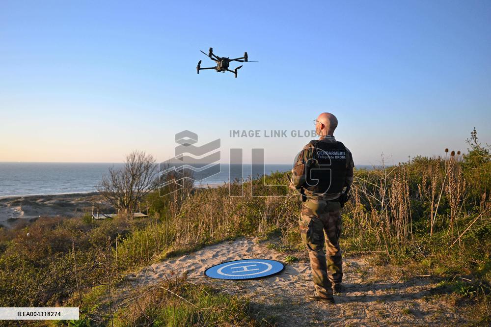 Gendarmes On Mission To Secure The Calais Coastline