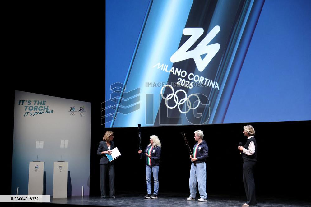 Milan Cortina 2026 Torch Presentation Press Conference - Milan