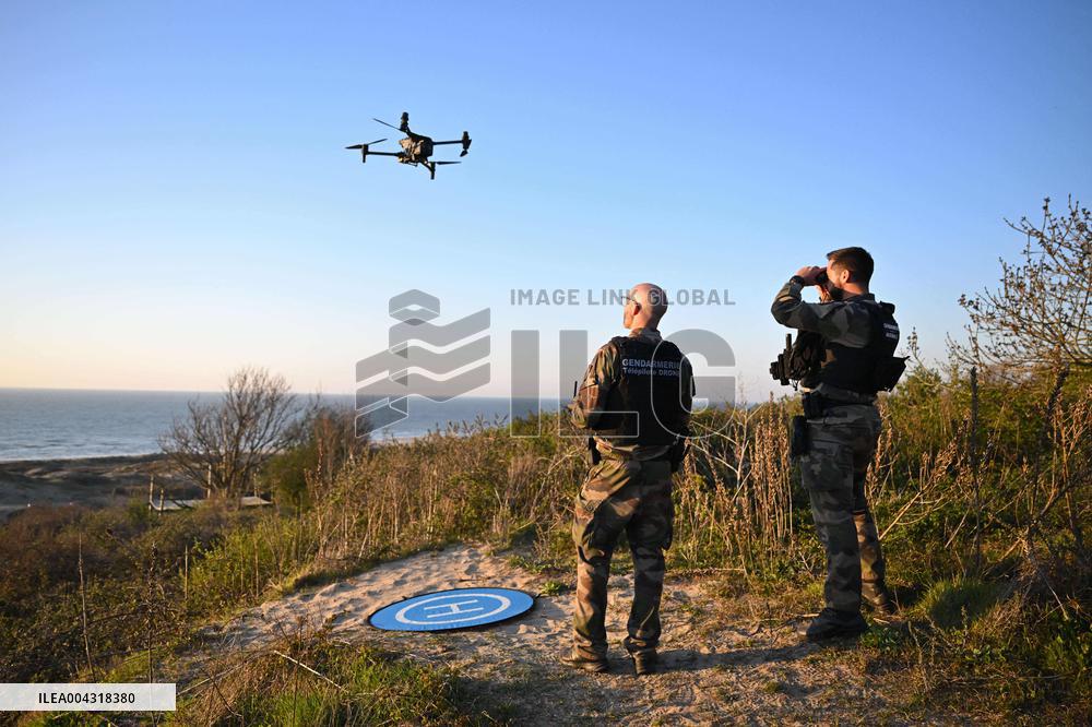 Gendarmes On Mission To Secure The Calais Coastline