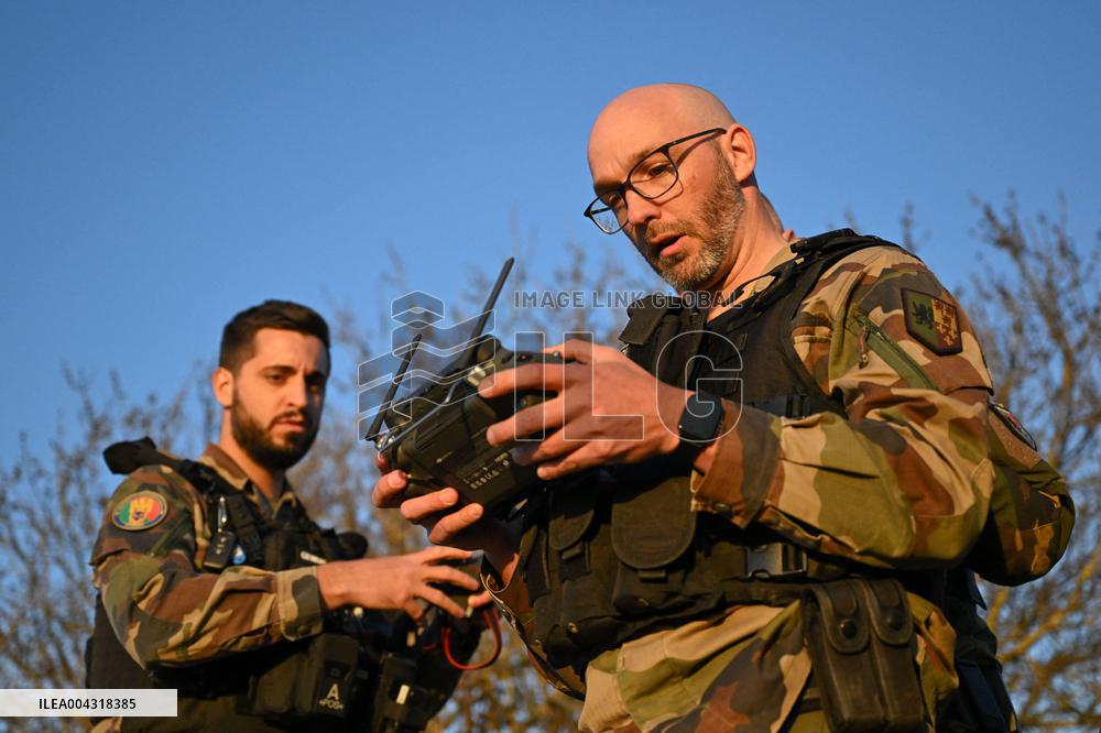 Gendarmes On Mission To Secure The Calais Coastline