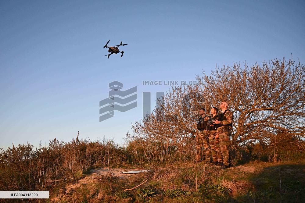 Gendarmes On Mission To Secure The Calais Coastline