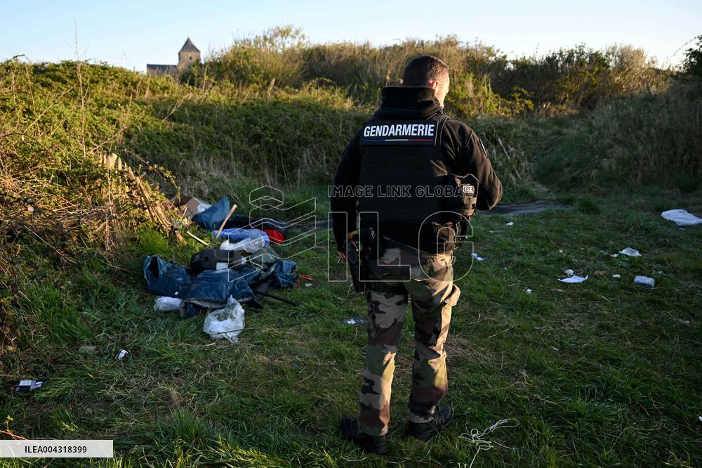Gendarmes On Mission To Secure The Calais Coastline