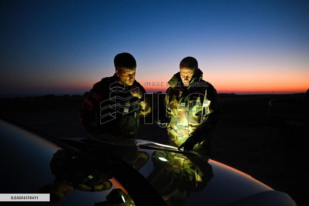 Gendarmes On Mission To Secure The Calais Coastline