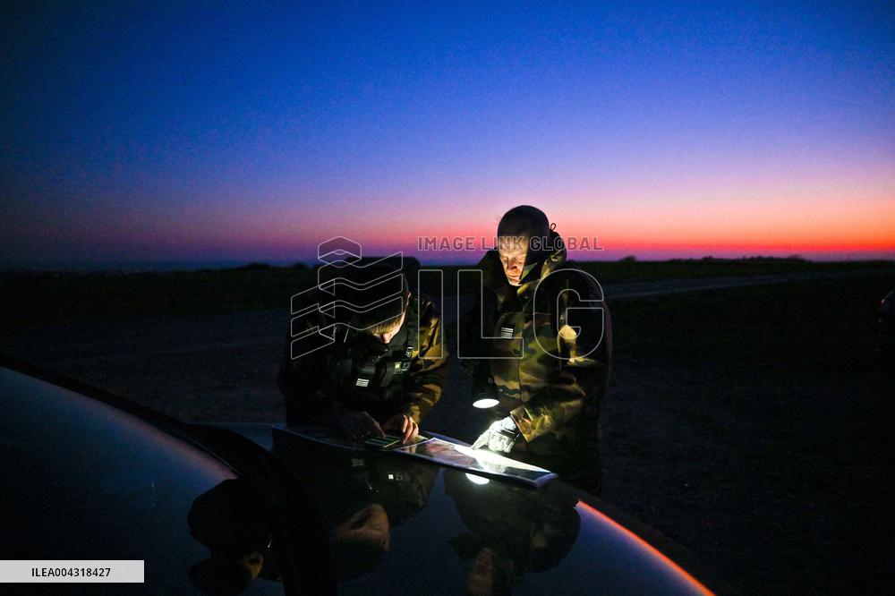 Gendarmes On Mission To Secure The Calais Coastline