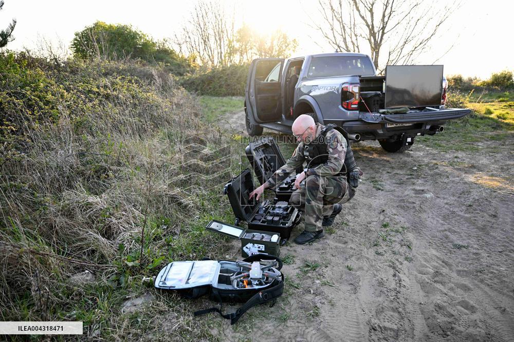 Gendarmes On Mission To Secure The Calais Coastline