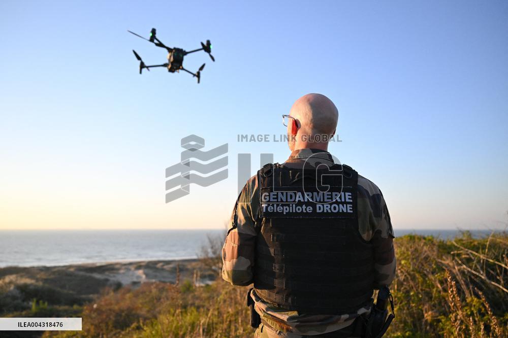 Gendarmes On Mission To Secure The Calais Coastline