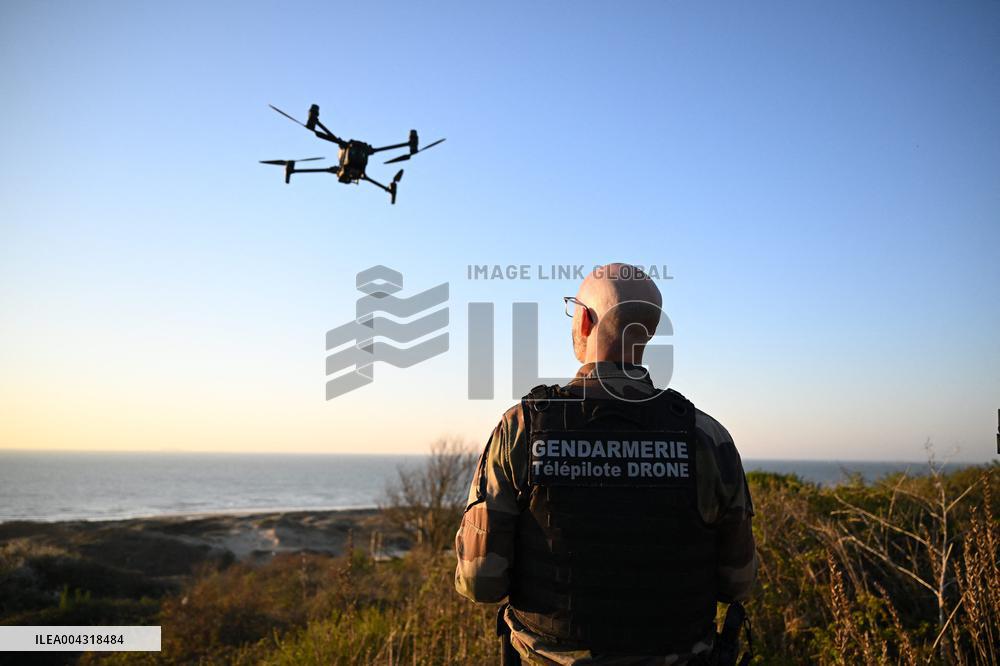 Gendarmes On Mission To Secure The Calais Coastline