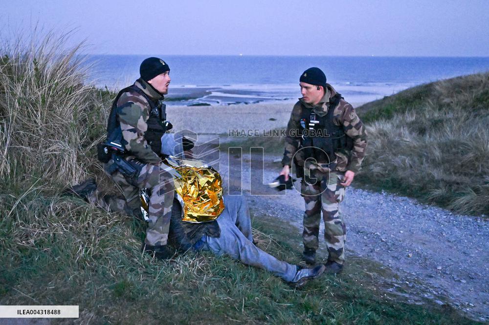 Gendarmes On Mission To Secure The Calais Coastline