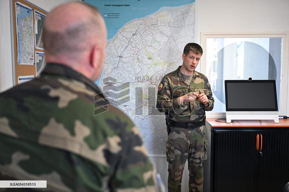 Gendarmes On Mission To Secure The Calais Coastline