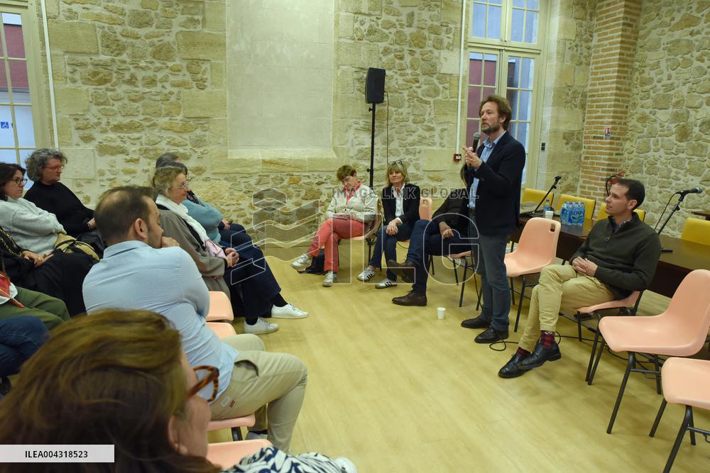 Socialist Deputy Boris Vallaud Meets Supporters in Langon