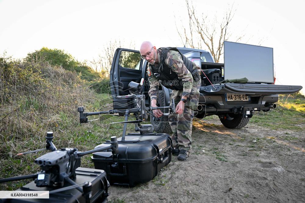 Gendarmes On Mission To Secure The Calais Coastline