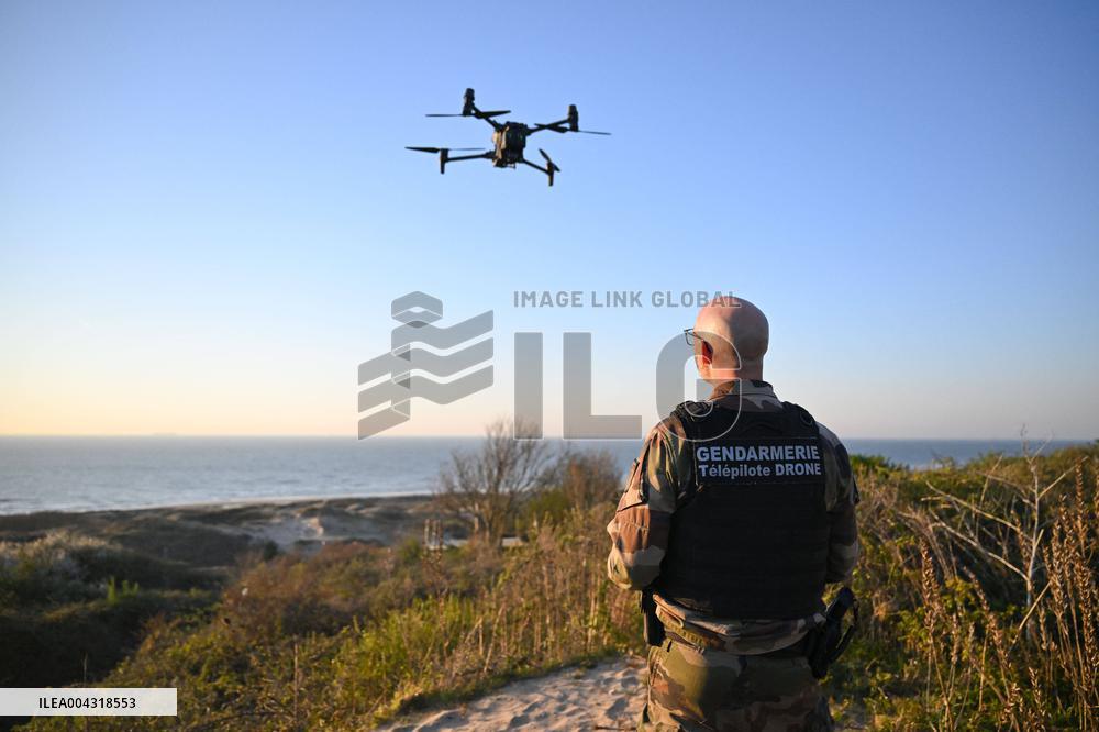 Gendarmes On Mission To Secure The Calais Coastline