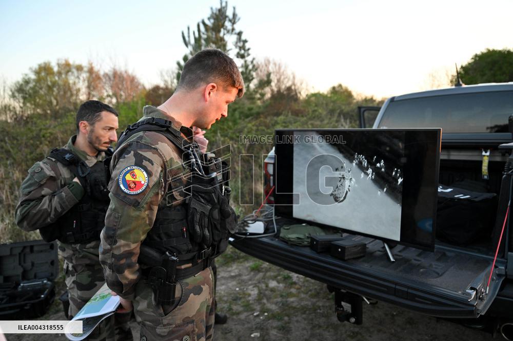 Gendarmes On Mission To Secure The Calais Coastline
