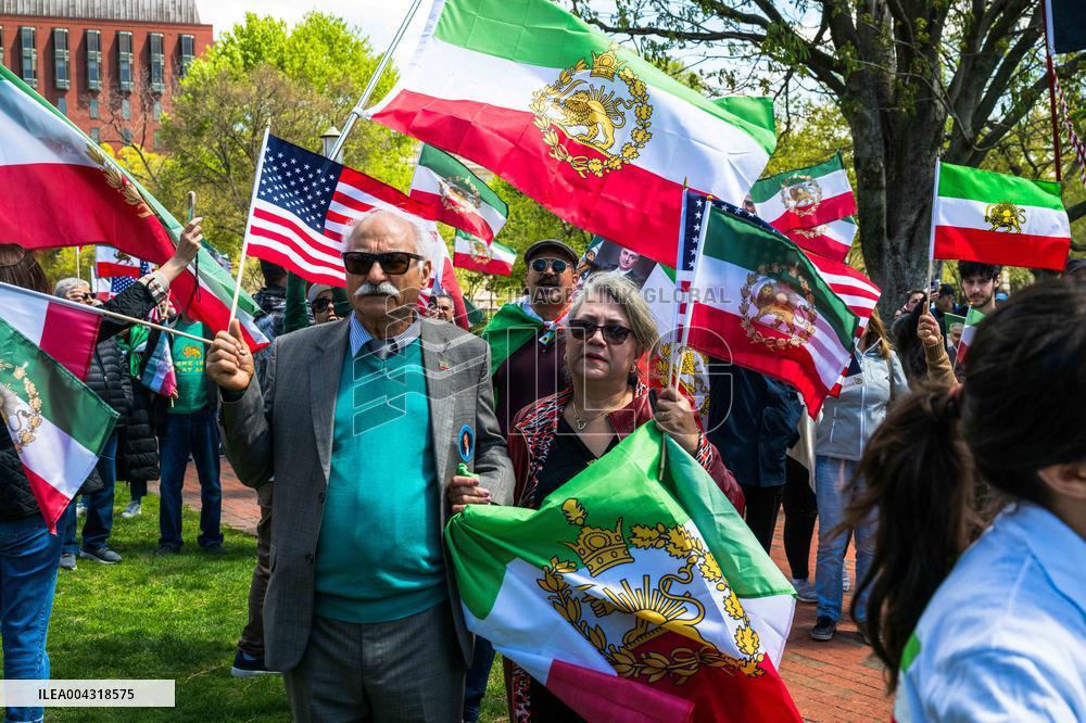 Rally In Support of Reza Pahlavi outside White House - DC