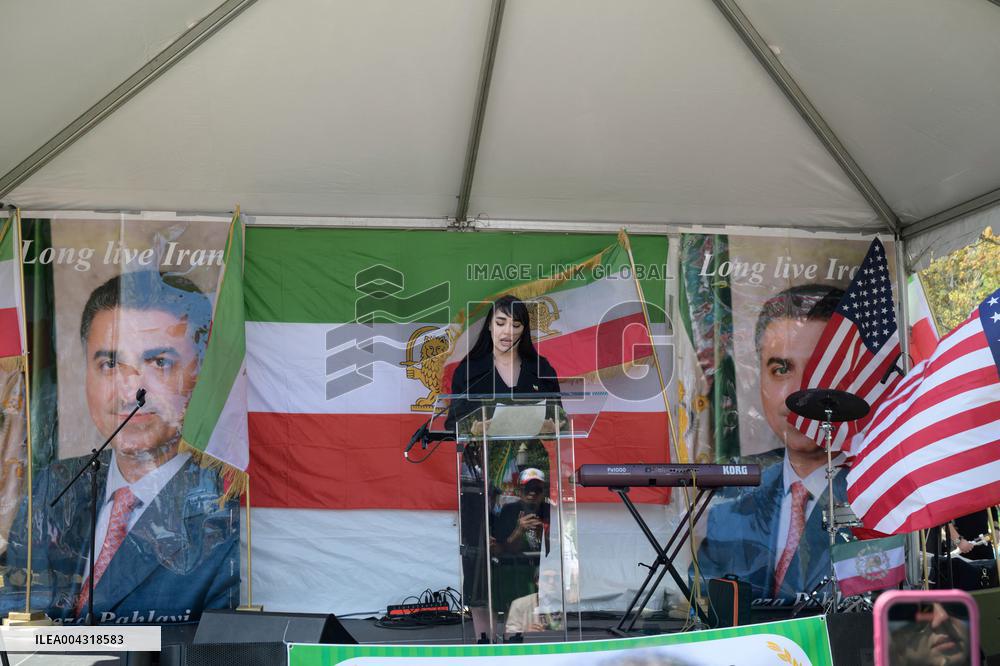 Rally In Support of Reza Pahlavi outside White House - DC