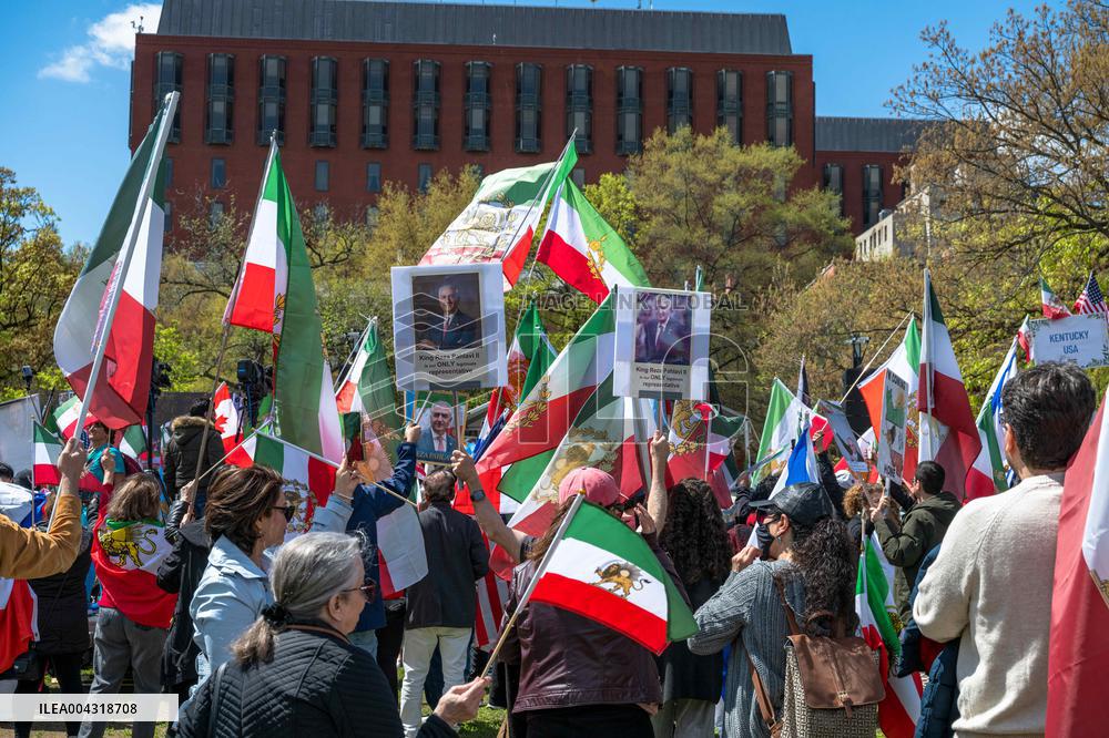 Rally In Support of Reza Pahlavi outside White House - DC