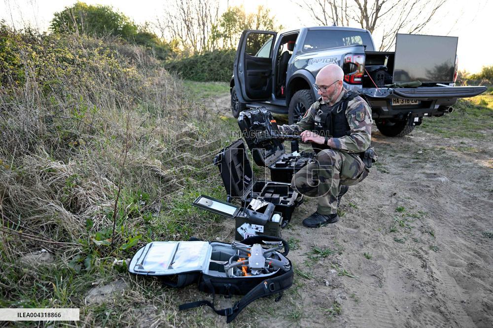 Gendarmes On Mission To Secure The Calais Coastline