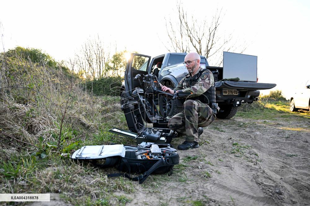 Gendarmes On Mission To Secure The Calais Coastline