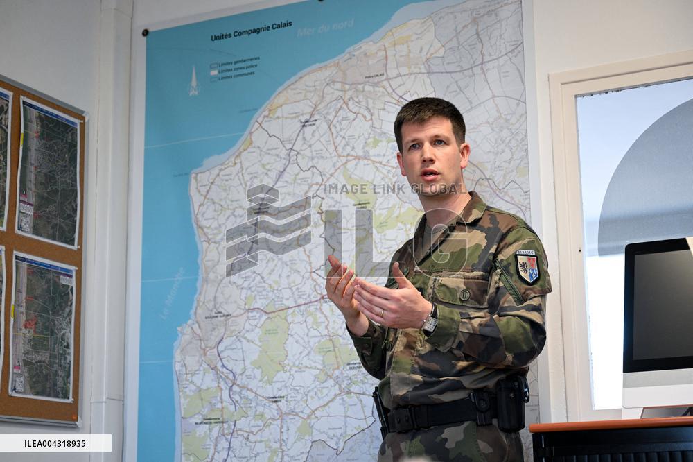 Gendarmes On Mission To Secure The Calais Coastline