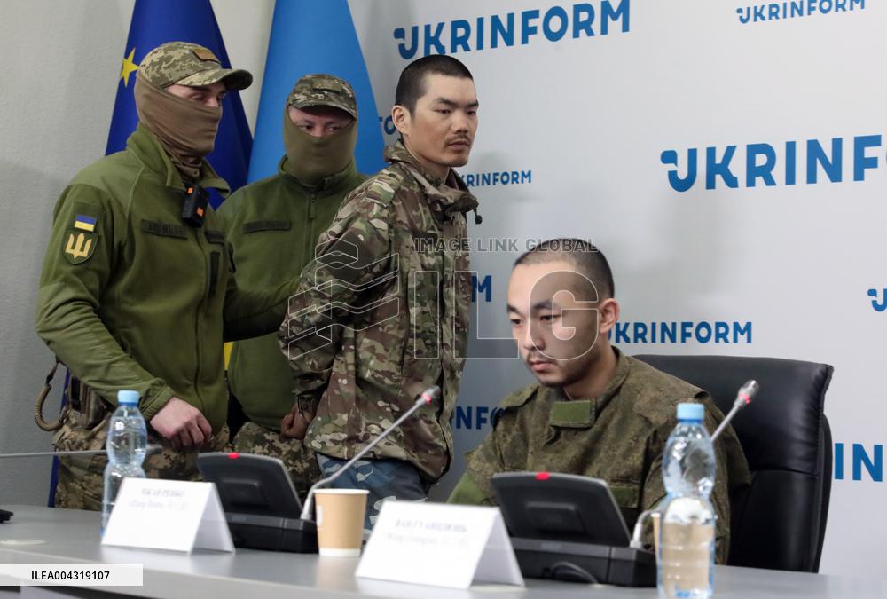 News conference of two Chinese POWs in Kyiv