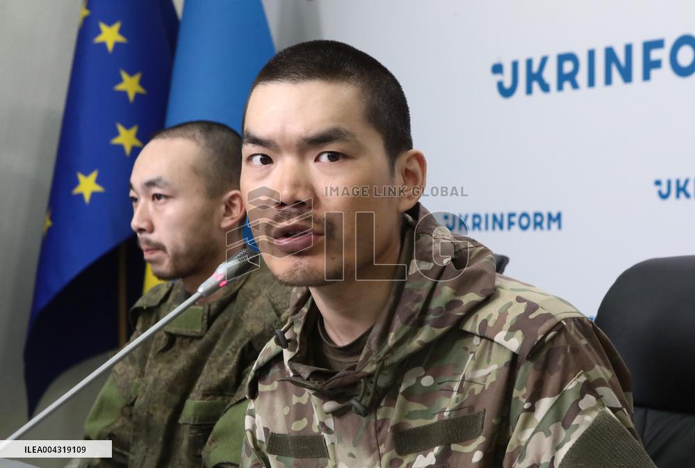News conference of two Chinese POWs in Kyiv