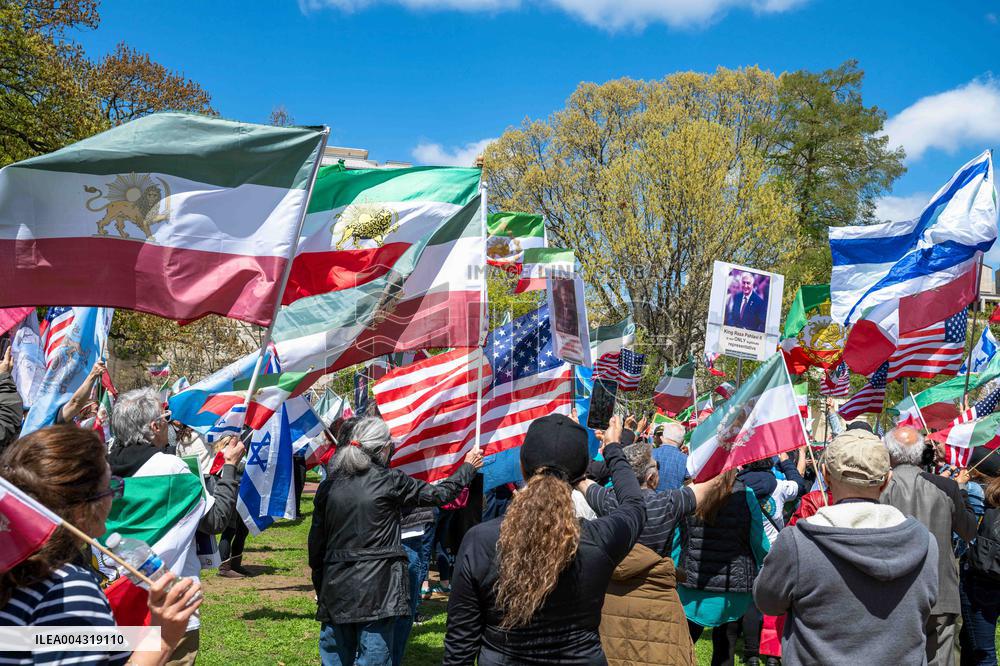 Rally In Support of Reza Pahlavi outside White House - DC