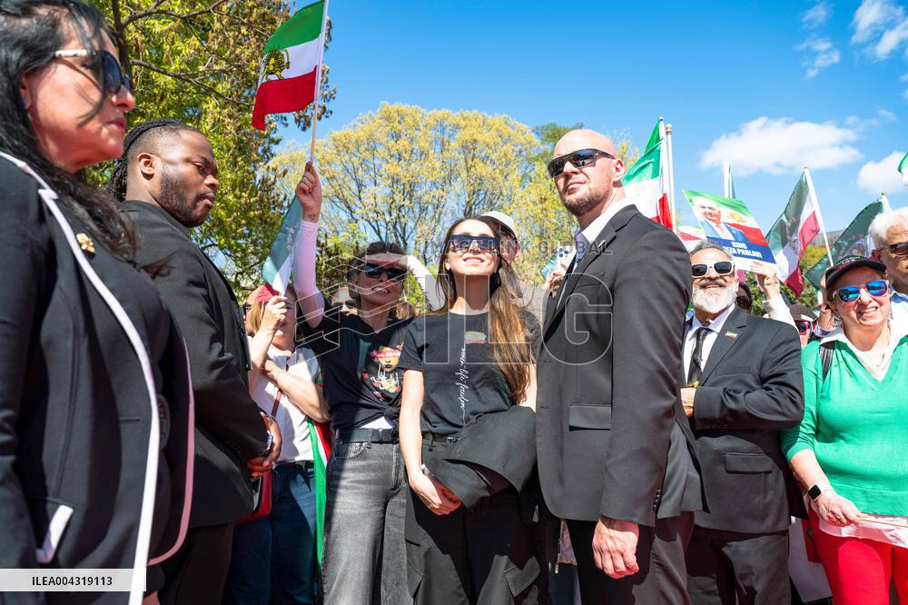 Rally In Support of Reza Pahlavi outside White House - DC