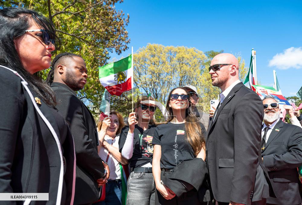 Rally In Support of Reza Pahlavi outside White House - DC