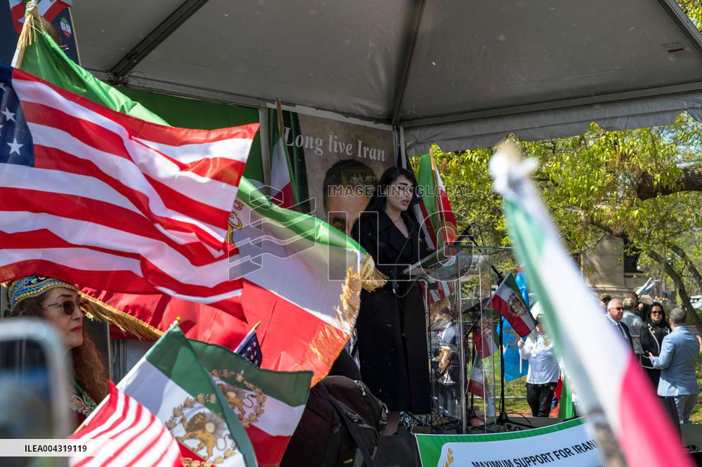 Rally In Support of Reza Pahlavi outside White House - DC