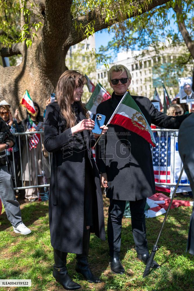 Rally In Support of Reza Pahlavi outside White House - DC