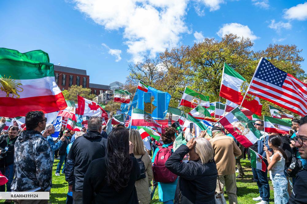 Rally In Support of Reza Pahlavi outside White House - DC