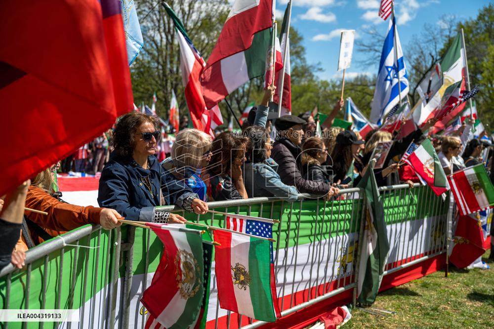 Rally In Support of Reza Pahlavi outside White House - DC